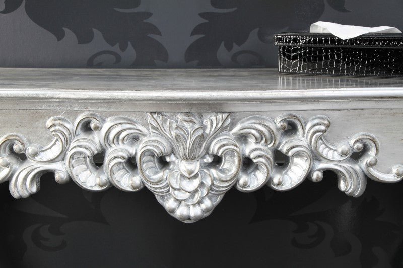 Sideboard im Barockstil, silber, Breite 112 cm