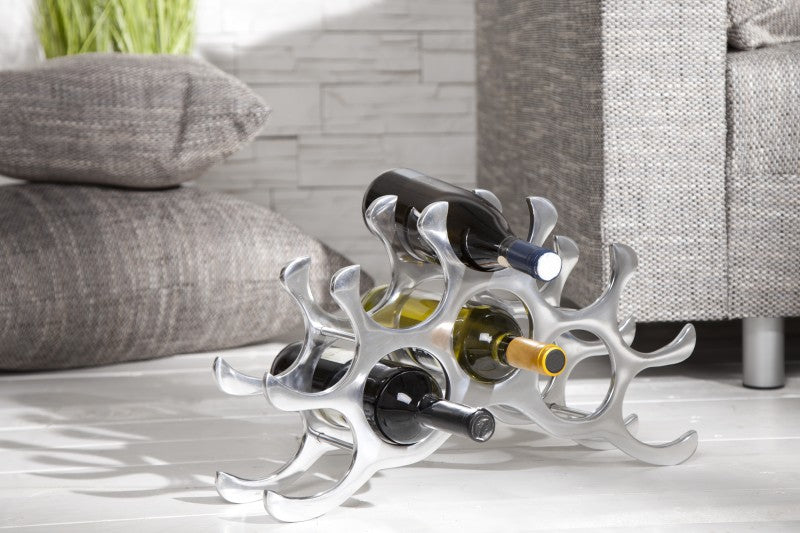 Weinregal aus Aluminium für 9 Flaschen