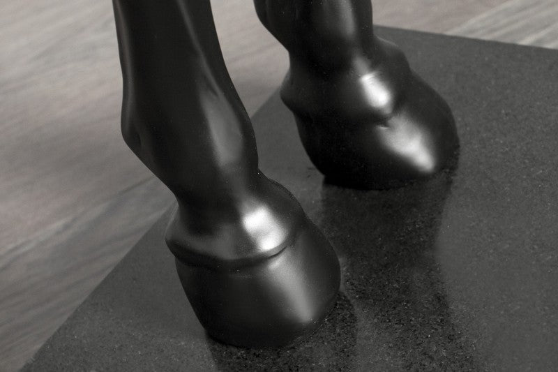 Stehleuchte schwarz Pferd, Stehlampe schwarz mit Lampenschirm