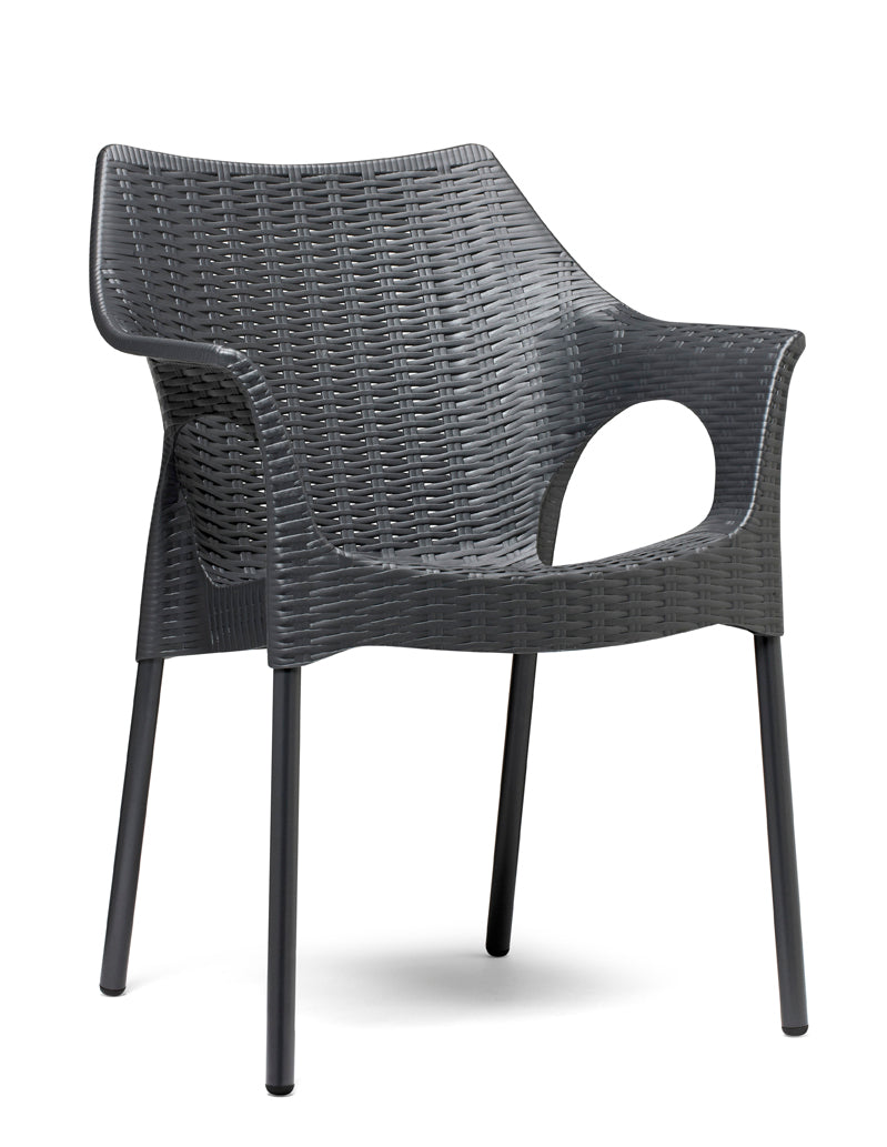 Design Stuhl in zwei Farben, Sitzhöhe 45 cm