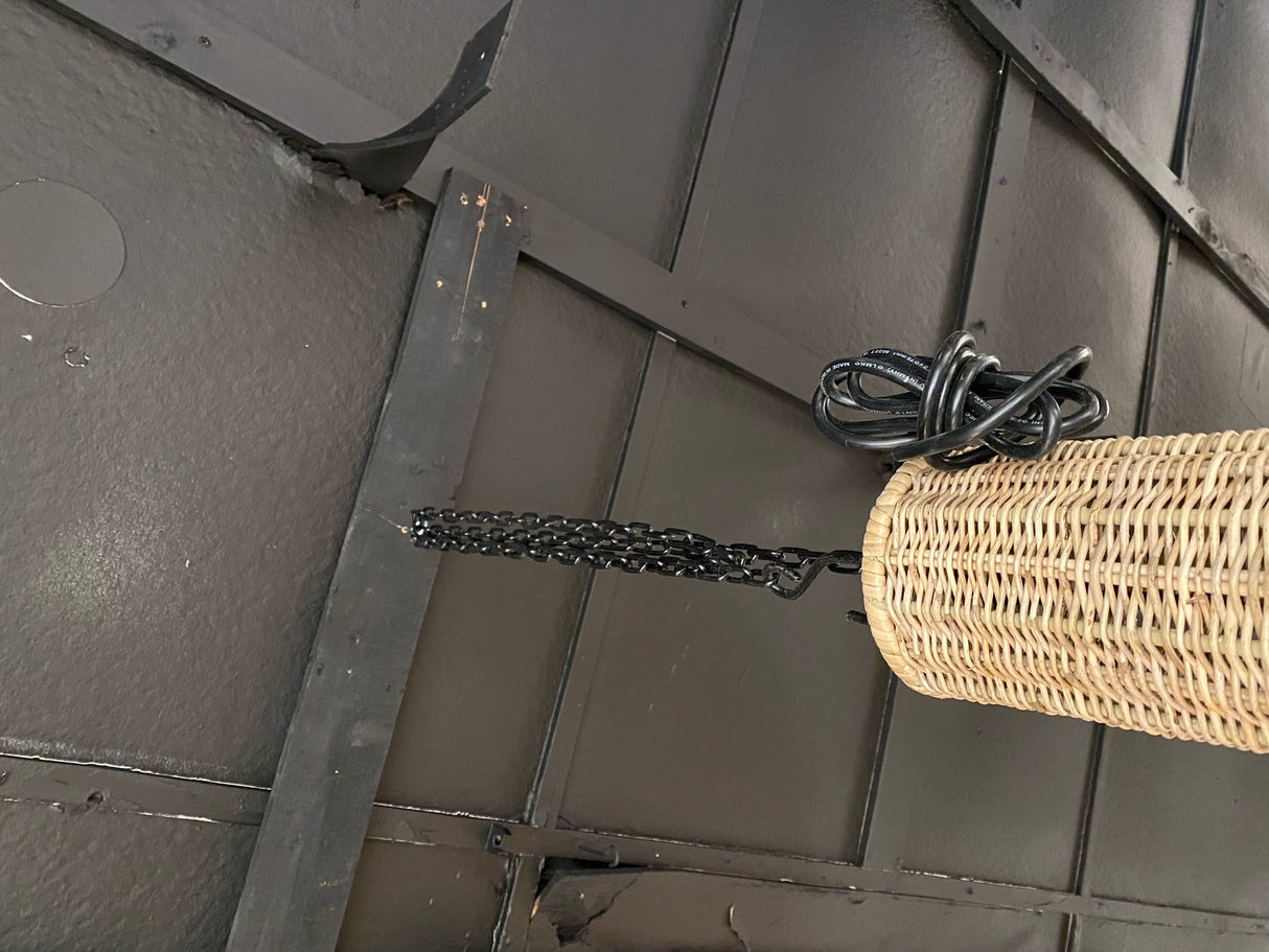 Pendelleuchte Rattan, Hängelampe groß, Durchmesser 60 cm