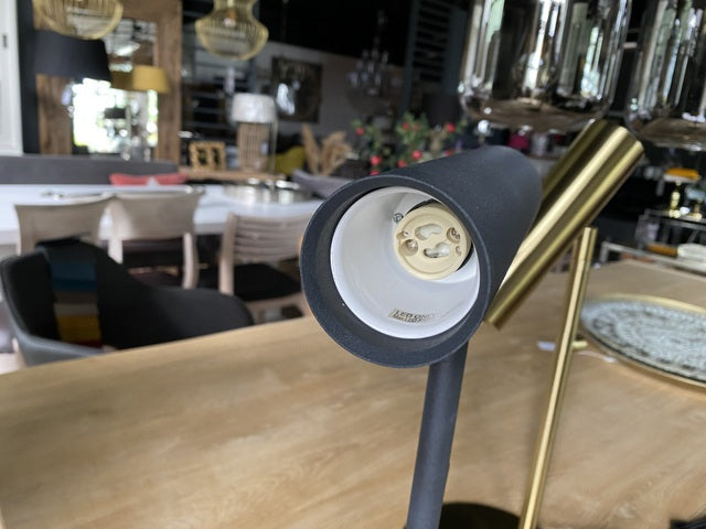 Tischlampe schwarz, moderne Tischleuchte schwarz