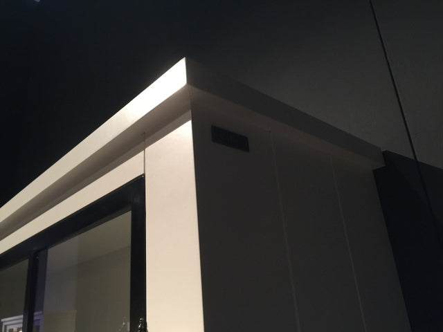 Buffetschrank weiß, Vitrine weiß Massivholz, Geschirrschrank weiß Landhaus, Breite 160 cm