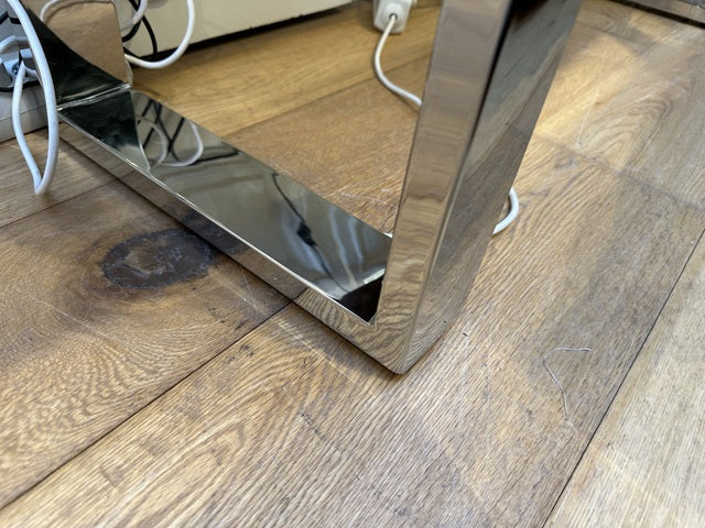 Konsole Altholz, Wandtisch Altholz mit Glasplatte, Breite 140 cm