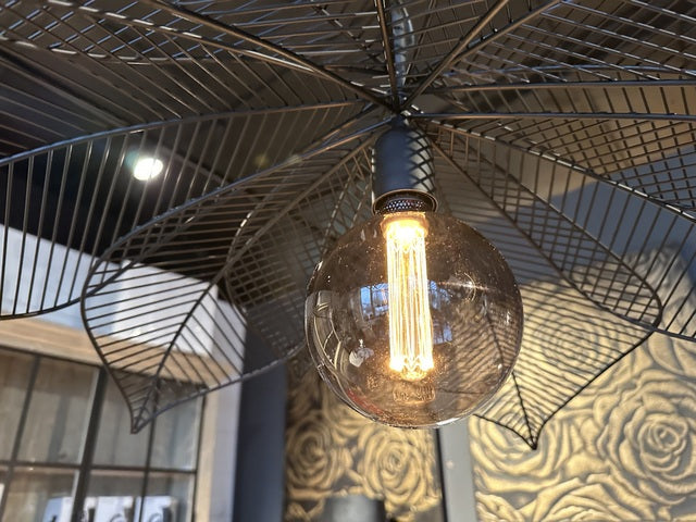 Hängelampe schwarz, Metall Pendelleuchte schwarz, Durchmesser 70 cm