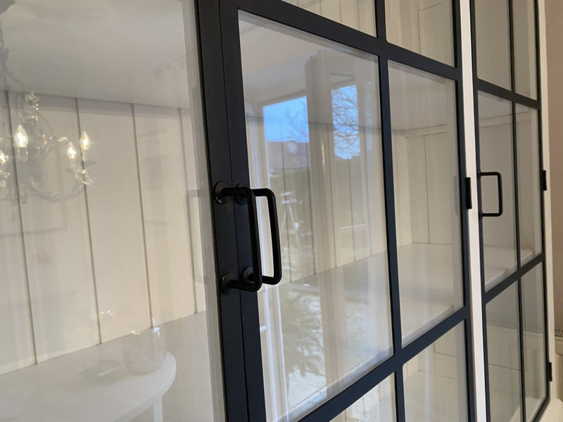 Buffetschrank weiß Landhaus, Vitrine weiß, Geschirrschrank weiß Massivholz, Küchenschrank weiß Landhaus, Breite 185 cm