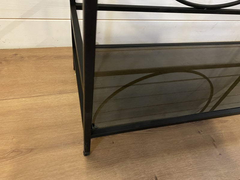 Regal schwarz Metall Industriedesign, Metall Regal, Breite 80 cm