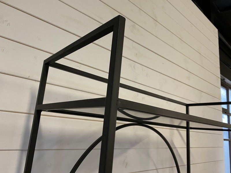 Regal schwarz Metall Industriedesign, Metall Regal, Breite 80 cm