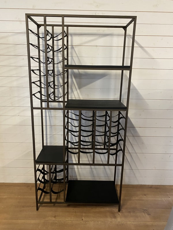 Weinregal Metall Industriedesign, Metall Weinregal, Breite 86 cm