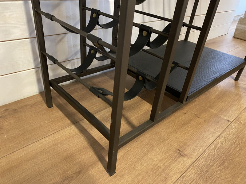 Weinregal Metall Industriedesign, Metall Weinregal, Breite 86 cm