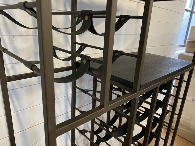 Weinregal Metall Industriedesign, Metall Weinregal, Breite 86 cm