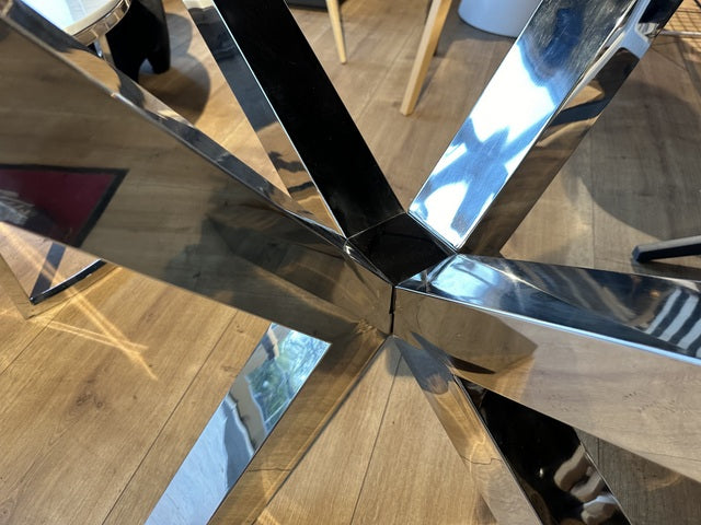 Tischgestell Silber, Tischgestell verchromt, Länge 140 cm