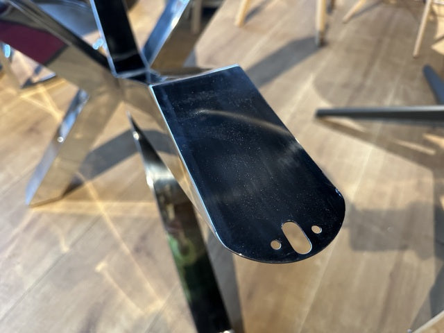 Tischgestell Silber, Tischgestell verchromt, Länge 140 cm