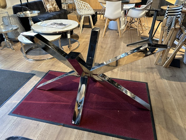 Tischgestell Silber, Tischgestell verchromt, Länge 140 cm