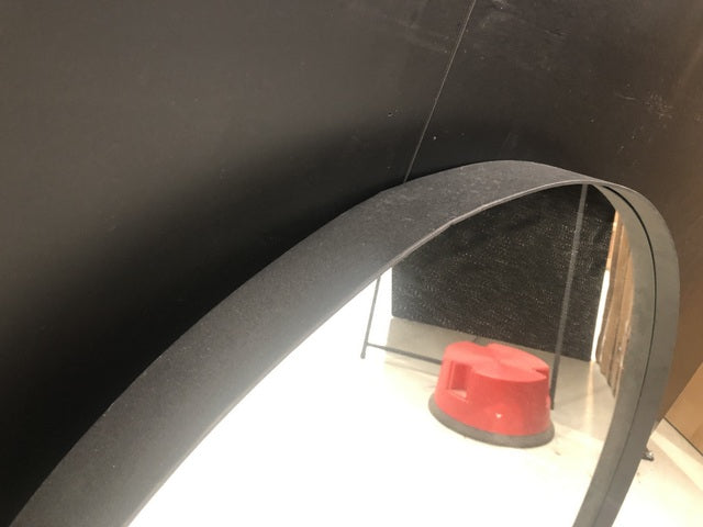 Spiegel rund schwarz, Spiegel Metallrahmen schwarz, Durchmesser 90 cm