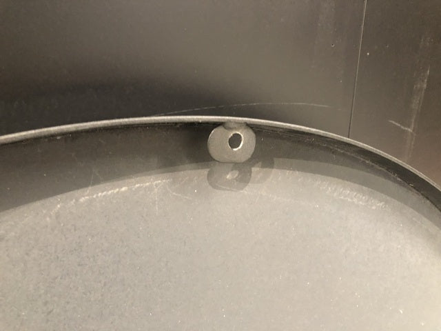 Spiegel rund schwarz, Spiegel Metallrahmen schwarz, Durchmesser 90 cm