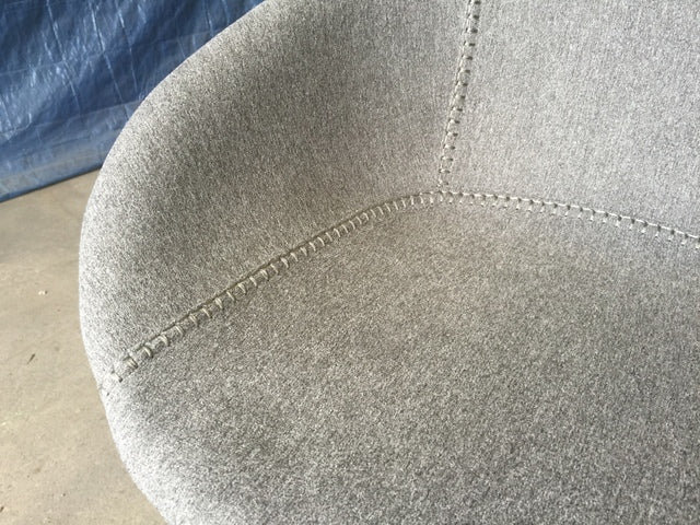 Barstuhl gepolstert Metall-Gestell, Barstuhl grau, Sitzhöhe 76 cm