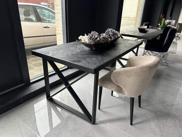 Esstisch schwarz, Tisch schwarz, Breite 240 cm