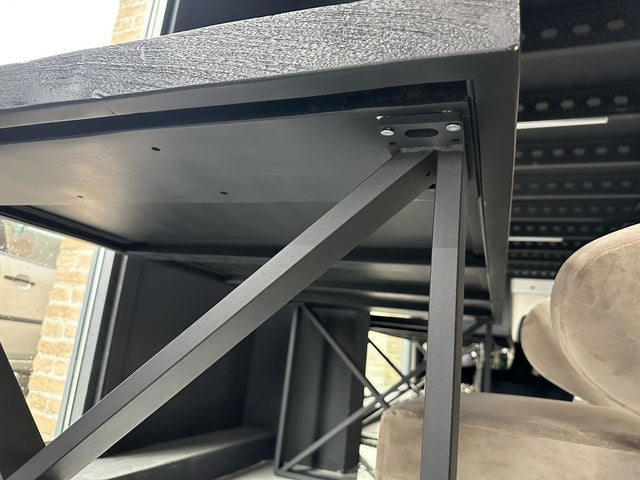 Esstisch schwarz,, Tisch schwarz, Breite 220 cm