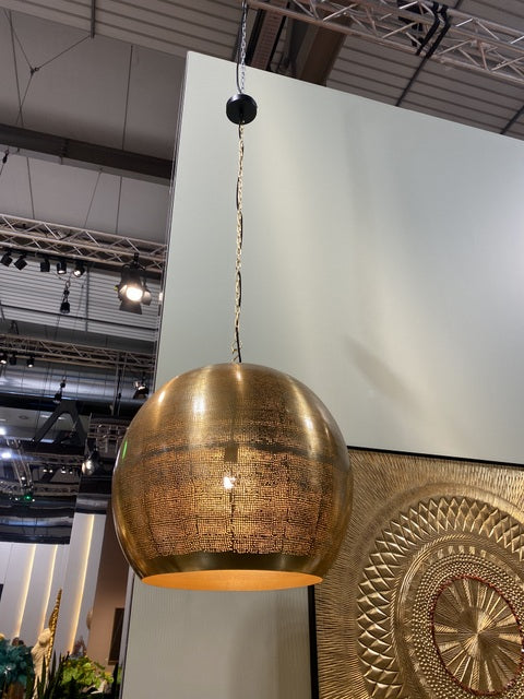 Pendelleuchte Metall Gold, Gold Hängeleuchte, Durchmesser 46 cm