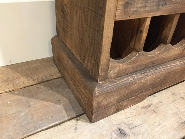 Weinschrank Altholz, Schrank Landhausstil, Chalet-Schrank, Breite 100 cm