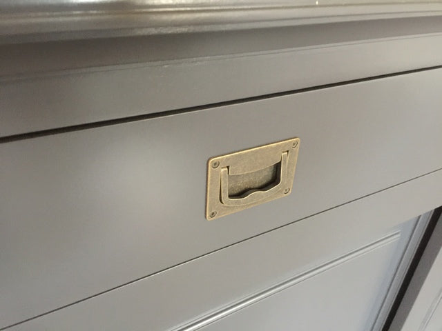 Buffetschrank grau, Geschirrschrank grau, Schrank grau Landhaus, Breite 177 cm