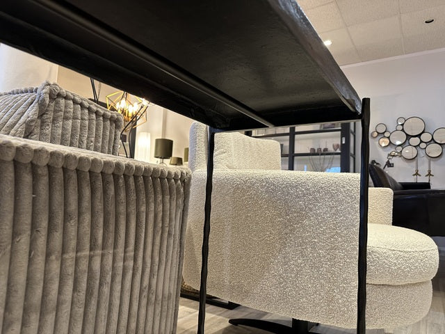 Konsole Metall schwarz, Konsole schwarz, Breite 150 cm