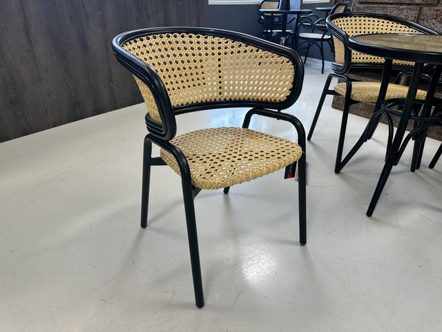 Stuhl schwarz outdoor Stuhl, Bistro-Stuhl Rattan, Garten Stuhl Rattan-schwarz