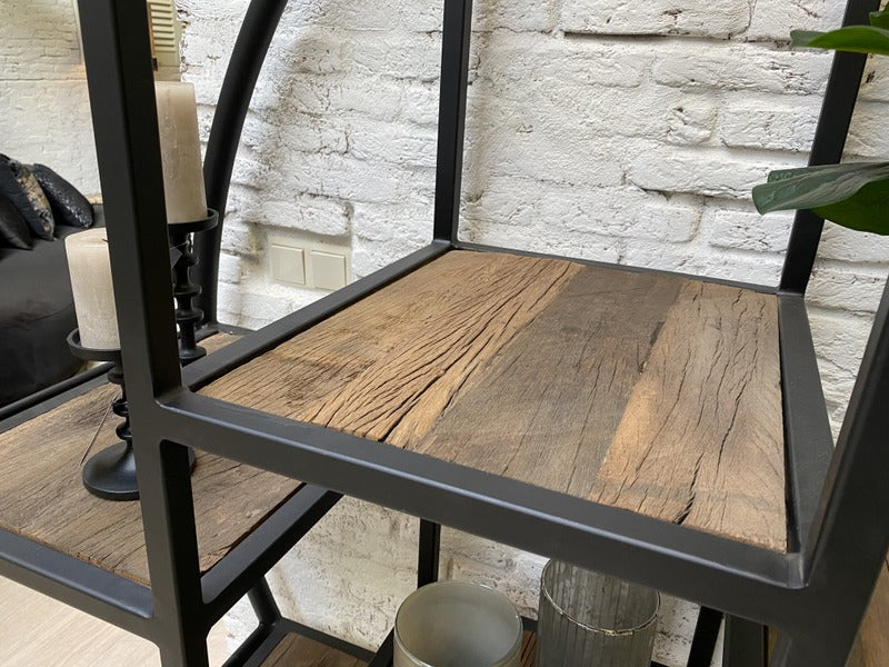 Bücherregal oval Metall, Metall Regal oval, Breite 120 cm