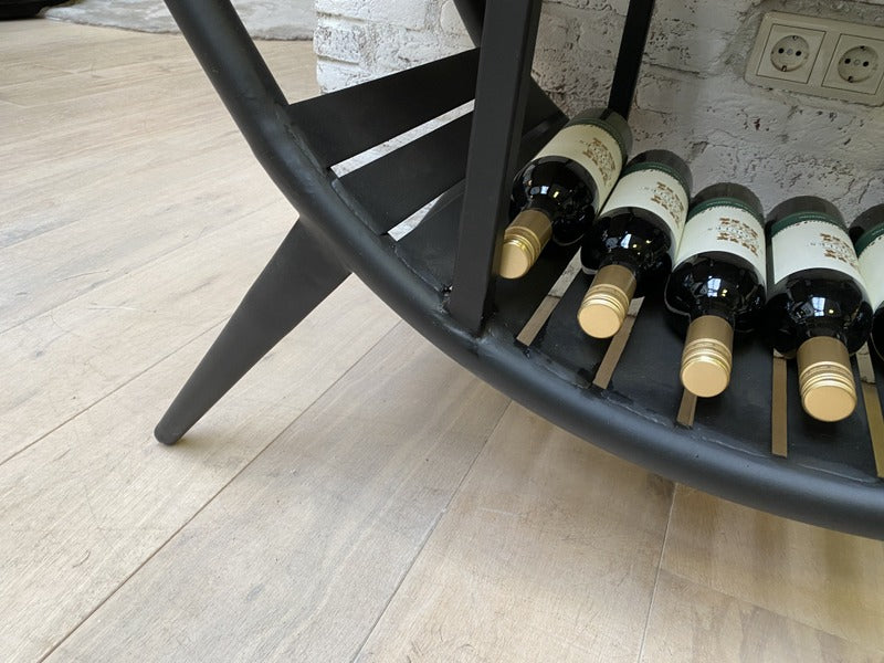 Bücherregal oval Metall, Metall Regal oval, Breite 120 cm