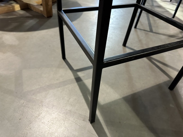 Barstuhl Metall-Holz, Barstuhl mit Armlehne Industriedesign, Sitzhöhe 75 cm