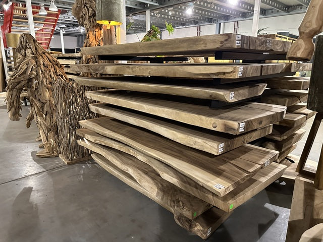 Bartisch Naturholzplatte, Massivholz Tischplatte Bartisch Industriedesign