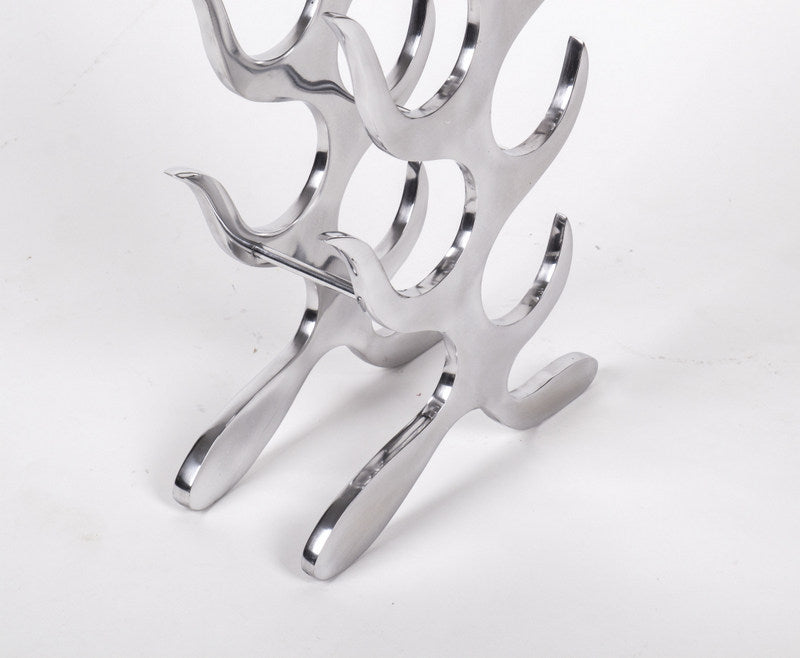 Weinregal aus Aluminium für 9 Flaschen