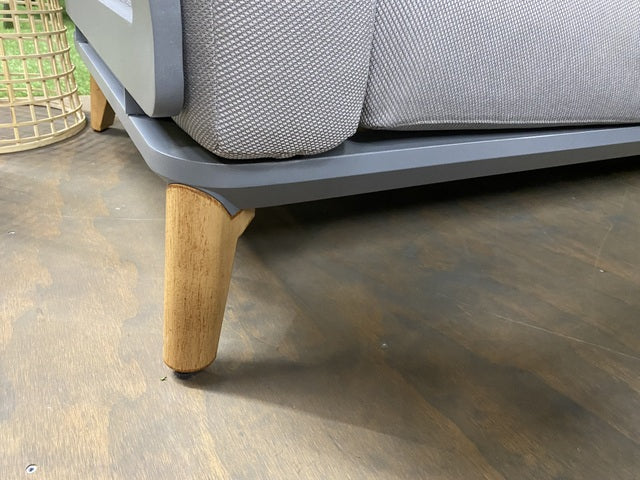 Gartenlounge grau, Gartensofa Breite 280 cm