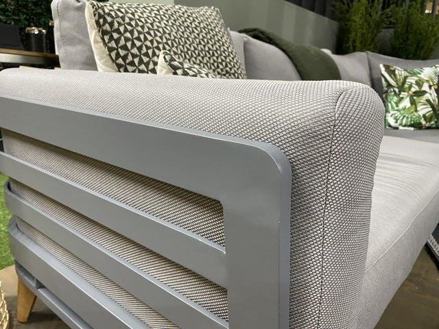 Gartenlounge grau, Gartensofa Breite 280 cm