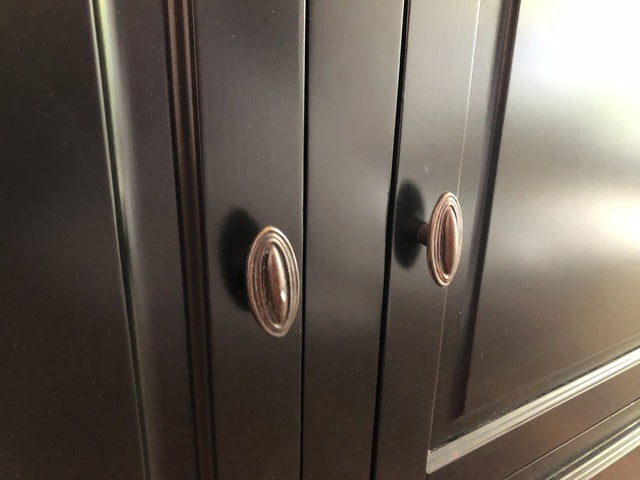 Sideboard schwarz, Anrichte schwarz Landhaus, Sideboard Landhausstil, Breite 177 cm