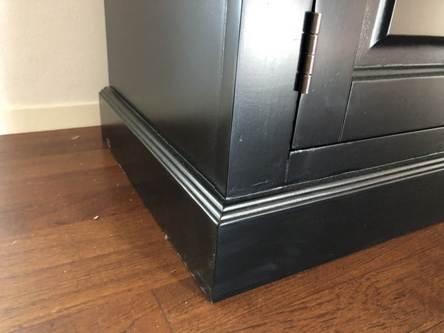 Sideboard schwarz, Anrichte schwarz Landhaus, Sideboard Landhausstil, Breite 177 cm