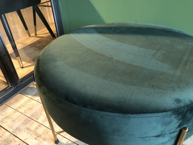 Barhocker Gold Grün, Barstuhl Gestell Gold, Barhocker grün, Höhe 73 cm