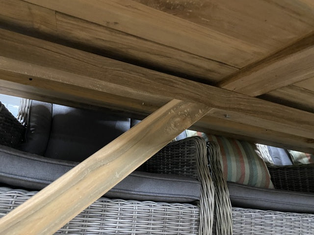 Esstisch Teak, Gartentisch Holz massiv, Länge 240 cm