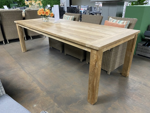 Esstisch Teak, Gartentisch Holz massiv, Länge 180 cm