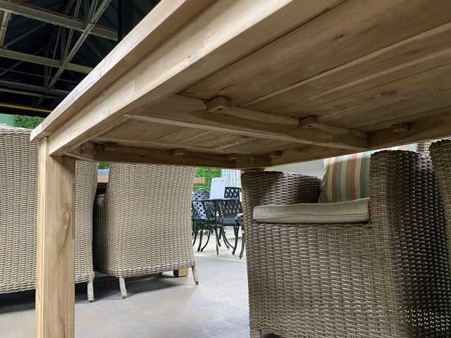 Esstisch Teak, Gartentisch Holz massiv, Länge 300 cm