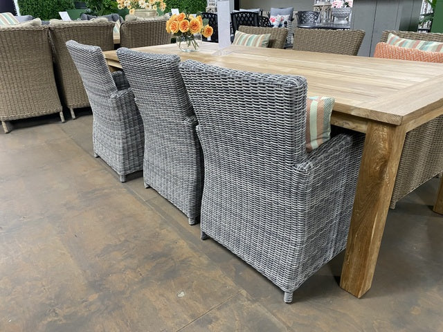 Esstisch Teak, Gartentisch Holz massiv, Länge 240 cm