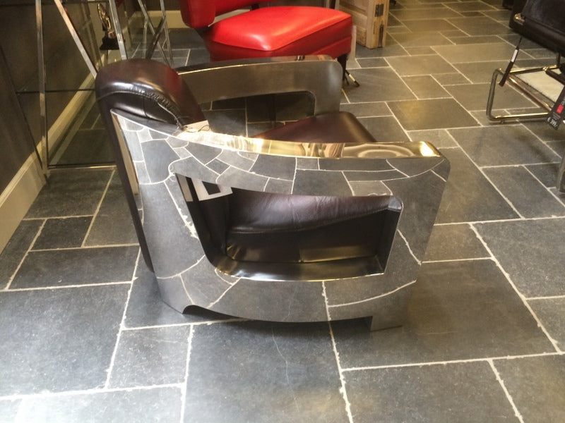 Sessel Lifestyle, Relaxsessel Chrom-Leder