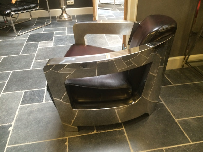 Sessel Lifestyle, Relaxsessel Chrom-Leder