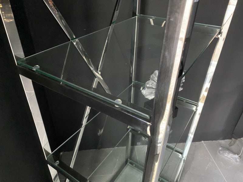 Regal Silber,  Glasregal Silber,  Breite 60 cm