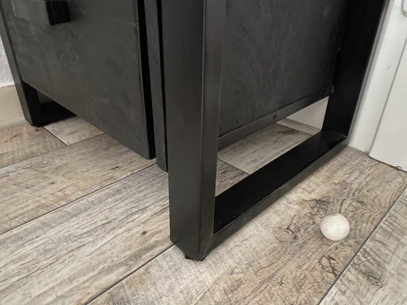 Regal schwarz mit Schubladen,  Metall Regal Industriedesign, Aktenregal schwarz Industrie,  Breite 55 cm