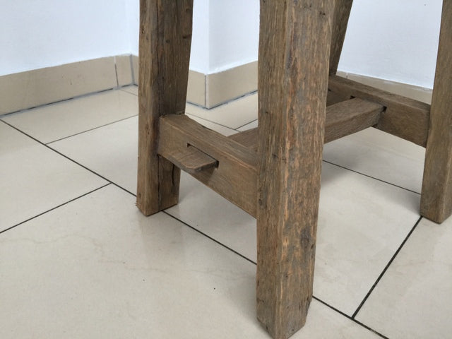 Hocker Holz, Holzhocker Altholz, Sitzhöhe 45 cm