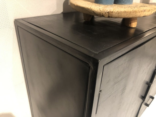 Sideboard schwarz, Anrichte schwarz, Schrank schwarz, Breite 180 cm