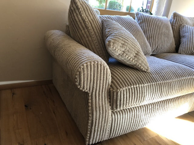 Sofa Cord taupe, Cord Sofa 3 Sitzer