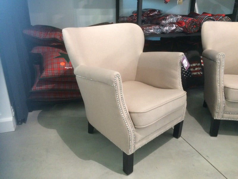 Sessel im Landhausstil, Farbe Sand-Leinen